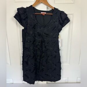 Persifor Black Caviar‎ Embroidered Clare/Leaf Mini Dress Size Small NWT